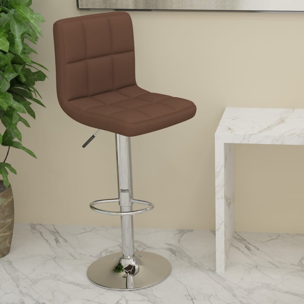 vidaXL Scaun de bar, maro, material textil