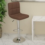 vidaXL Scaun de bar, maro, material textil vidaXL Scaun de bar, maro, material textil