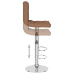 vidaXL Scaun de bar, maro, material textil vidaXL Scaun de bar, maro, material textil