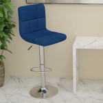 vidaXL Scaun de bar, albastru, material textil vidaXL Scaun de bar, albastru, material textil