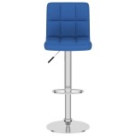 vidaXL Scaun de bar, albastru, material textil vidaXL Scaun de bar, albastru, material textil