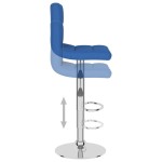 vidaXL Scaun de bar, albastru, material textil vidaXL Scaun de bar, albastru, material textil
