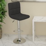 vidaXL Scaun de bar, negru, material textil vidaXL Scaun de bar, negru, material textil