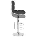 vidaXL Scaun de bar, negru, material textil vidaXL Scaun de bar, negru, material textil