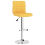 vidaXL Scaun de bar, galben muștar, material textil vidaXL Scaun de bar, galben muștar, material textil