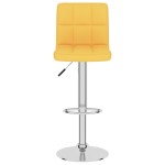 vidaXL Scaun de bar, galben muștar, material textil vidaXL Scaun de bar, galben muștar, material textil