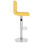 vidaXL Scaun de bar, galben muștar, material textil vidaXL Scaun de bar, galben muștar, material textil