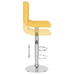 vidaXL Scaun de bar, galben muștar, material textil vidaXL Scaun de bar, galben muștar, material textil