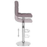 vidaXL Scaun de bar, gri taupe, material textil vidaXL Scaun de bar, gri taupe, material textil