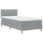 vidaXL Pat cu arcuri cu saltea Gri deschis 80 x 200 cm țesătură