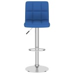 vidaXL Scaune de bar, 2 buc., albastru, material textil vidaXL Scaune de bar, 2 buc., albastru, material textil