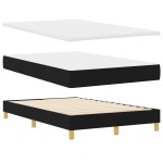 vidaXL Pat cu arcuri cu saltea Negru 120 x 200 cm țesătură vidaXL Pat cu arcuri cu saltea Negru 120 x 200 cm țesătură