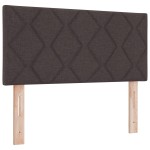 vidaXL Pat cu arcuri cu saltea Maro închis 90 x 200 cm țesătură vidaXL Pat cu arcuri cu saltea Maro închis 90 x 200 cm țesătură