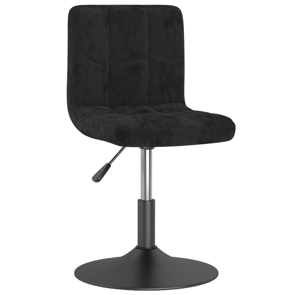 vidaXL Scaun de bar pivotant catifea neagră