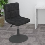 vidaXL Scaun de bar pivotant catifea neagră vidaXL Scaun de bar pivotant catifea neagră