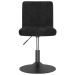 vidaXL Scaun de bar pivotant catifea neagră vidaXL Scaun de bar pivotant catifea neagră