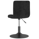 vidaXL Scaun de bar pivotant catifea neagră vidaXL Scaun de bar pivotant catifea neagră