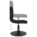 vidaXL Scaun de bar pivotant catifea neagră vidaXL Scaun de bar pivotant catifea neagră