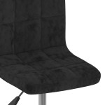 vidaXL Scaun de bar pivotant catifea neagră vidaXL Scaun de bar pivotant catifea neagră