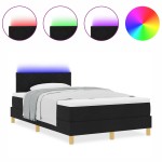vidaXL Pat cu arcuri cu saltea Negru 120 x 200 cm țesătură vidaXL Pat cu arcuri cu saltea Negru 120 x 200 cm țesătură