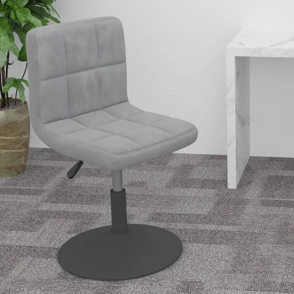 vidaXL Scaun de bar pivotant, gri deschis, catifea