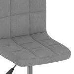 vidaXL Scaun de bar pivotant, gri deschis, catifea vidaXL Scaun de bar pivotant, gri deschis, catifea
