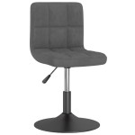 vidaXL Scaun de bar pivotant, gri închis, catifea vidaXL Scaun de bar pivotant, gri închis, catifea