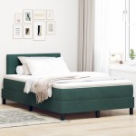 vidaXL Pat cu arcuri cu saltea Verde închis 120 x 190 cm Catifea vidaXL Pat cu arcuri cu saltea Verde închis 120 x 190 cm Catifea