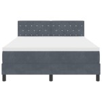 Pat Box Spring vidaXL cu Saltea & LED Gri Întunecat 140x190 cm Catifea Pat Box Spring vidaXL cu Saltea & LED Gri Întunecat 140x190 cm Catifea