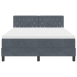 vidaXL Pat cu arcuri cu saltea Gri închis 140 x 200 cm Catifea vidaXL Pat cu arcuri cu saltea Gri închis 140 x 200 cm Catifea
