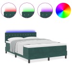 vidaXL Pat cu arcuri cu saltea Verde închis 160 x 200 cm Catifea vidaXL Pat cu arcuri cu saltea Verde închis 160 x 200 cm Catifea