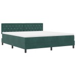 vidaXL Pat cu arcuri cu saltea Verde închis 180 x 200 cm Catifea vidaXL Pat cu arcuri cu saltea Verde închis 180 x 200 cm Catifea