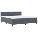 vidaXL Pat cu arcuri cu saltea Gri închis 180 x 200 cm Catifea vidaXL Pat cu arcuri cu saltea Gri închis 180 x 200 cm Catifea