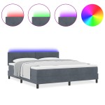 vidaXL Pat cu arcuri cu saltea Gri închis 180 x 200 cm Catifea vidaXL Pat cu arcuri cu saltea Gri închis 180 x 200 cm Catifea