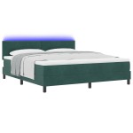 vidaXL Pat cu arcuri cu saltea Verde închis 180 x 200 cm Catifea vidaXL Pat cu arcuri cu saltea Verde închis 180 x 200 cm Catifea