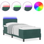 vidaXL Pat cu arcuri cu saltea Verde închis 80 x 200 cm Catifea vidaXL Pat cu arcuri cu saltea Verde închis 80 x 200 cm Catifea