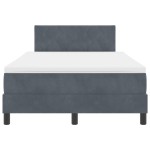 vidaXL Pat cu arcuri cu saltea Gri închis 120 x 190 cm Catifea vidaXL Pat cu arcuri cu saltea Gri închis 120 x 190 cm Catifea