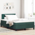 vidaXL Pat cu arcuri cu saltea Verde închis 120 x 190 cm Catifea vidaXL Pat cu arcuri cu saltea Verde închis 120 x 190 cm Catifea