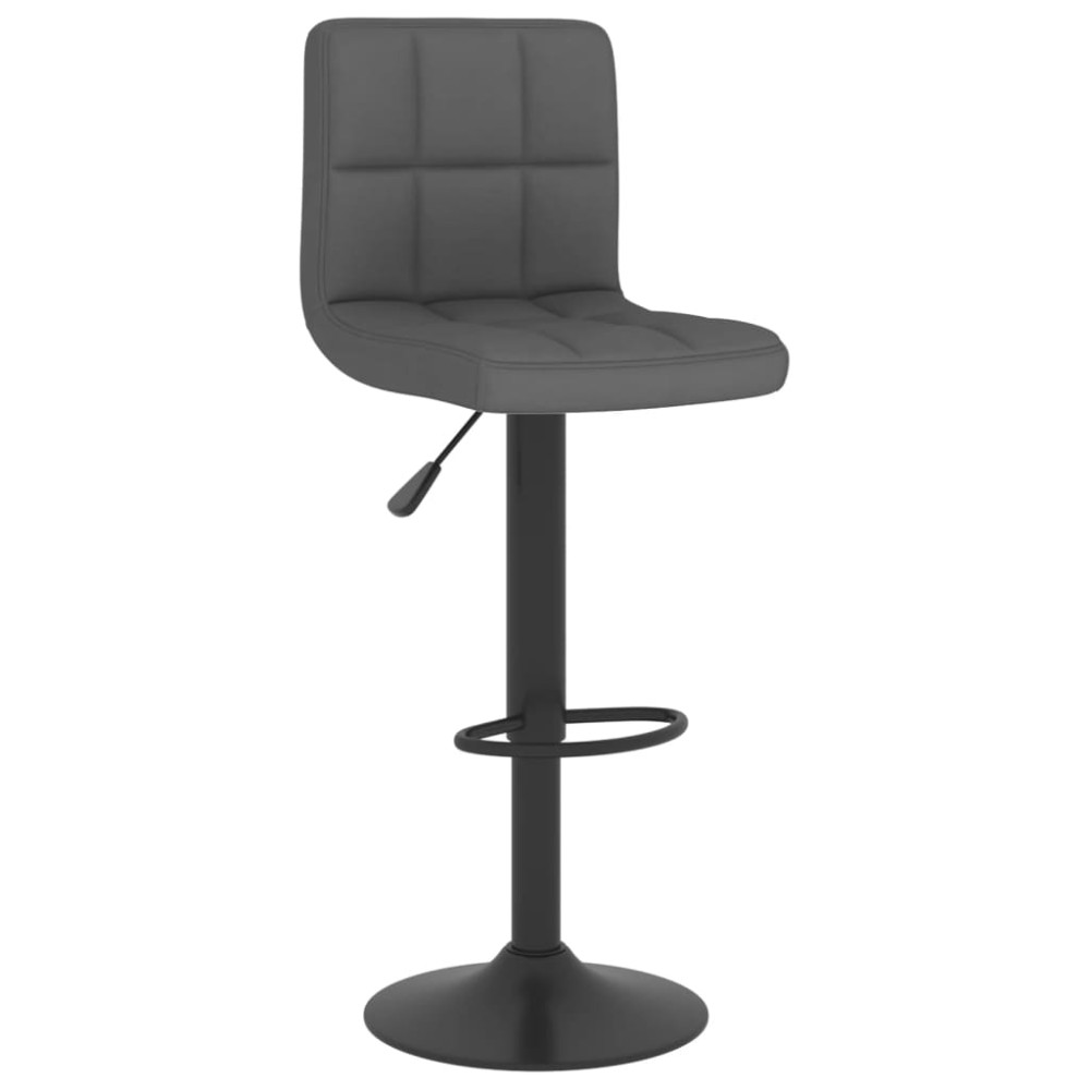 vidaXL Scaun de bar, gri închis, material textil