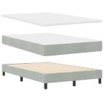 Pat Box Spring vidaXL cu saltea și lumină LED Gri deschis 120x200 cm Catifea Pat Box Spring vidaXL cu saltea și lumină LED Gri deschis 120x200 cm Catifea