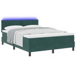 vidaXL Pat cu arcuri cu saltea Verde închis 140 x 190 cm Catifea vidaXL Pat cu arcuri cu saltea Verde închis 140 x 190 cm Catifea