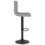 vidaXL Scaun de bar, gri deschis, material textil vidaXL Scaun de bar, gri deschis, material textil