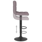 vidaXL Scaun de bar, gri taupe, material textil