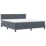 vidaXL Pat cu arcuri cu saltea Gri închis 180 x 200 cm Catifea vidaXL Pat cu arcuri cu saltea Gri închis 180 x 200 cm Catifea