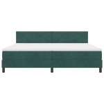 vidaXL Pat cu arcuri cu saltea Verde închis 200 x 200 cm Catifea vidaXL Pat cu arcuri cu saltea Verde închis 200 x 200 cm Catifea