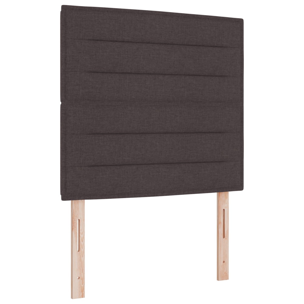vidaXL <strong>Pat cu saltea cu arcuri și LED în maro închis</strong>, 80 x 200 cm