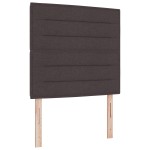 vidaXL <strong>Pat cu saltea cu arcuri și LED în maro închis</strong>, 80 x 200 cm vidaXL <strong>Pat cu saltea cu arcuri și LED în maro închis</strong>, 80 x 200 cm