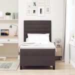 vidaXL <strong>Pat cu saltea cu arcuri și LED în maro închis</strong>, 80 x 200 cm vidaXL <strong>Pat cu saltea cu arcuri și LED în maro închis</strong>, 80 x 200 cm