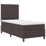 vidaXL <strong>Pat cu saltea cu arcuri și LED în maro închis</strong>, 80 x 200 cm vidaXL <strong>Pat cu saltea cu arcuri și LED în maro închis</strong>, 80 x 200 cm