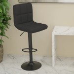 vidaXL Scaun de bar, negru, material textil vidaXL Scaun de bar, negru, material textil